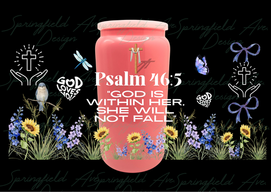 God is Within Her Glass Tumbler 16 oz