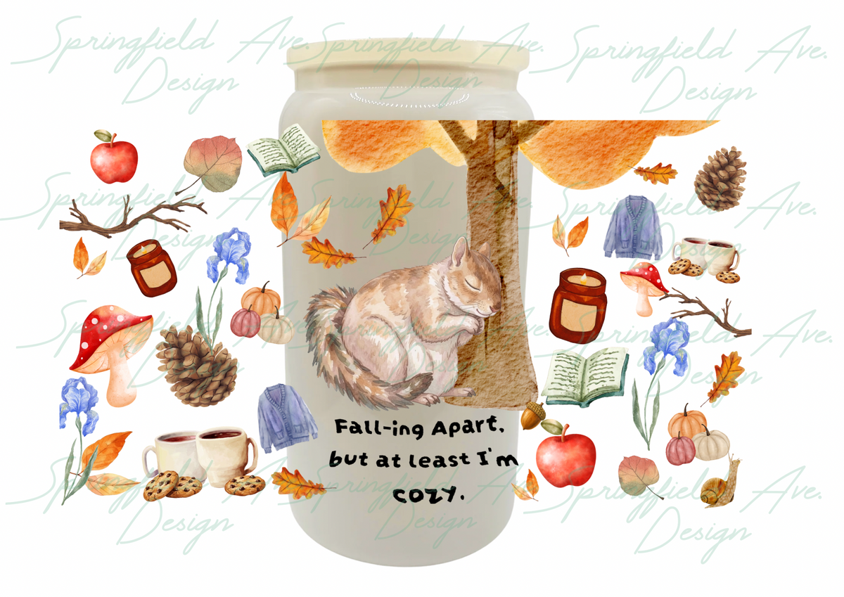 Animal Nap Glass Tumbler 16oz