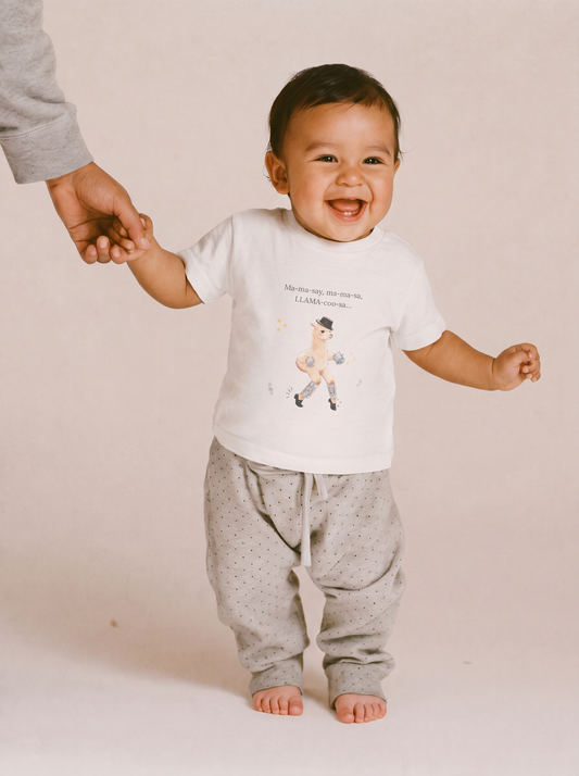 Cute Llama Dance Infant Tee- Llama Pop star Baby Shirt