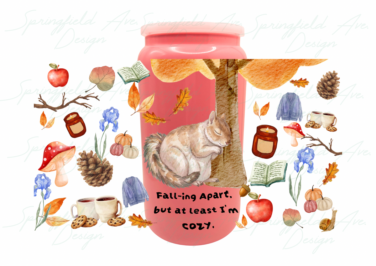 Animal Nap Glass Tumbler 16oz